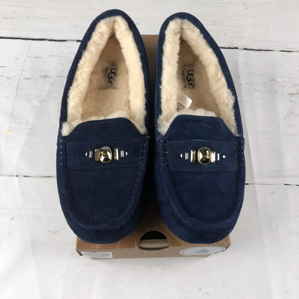 UGG Ansley slipper blue Swarovski sz 7 NEW